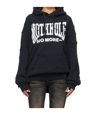 Doublet Zombie Silhouette Hoodie In Black