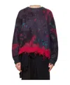 Doublet Zombie Worn Knitted Sweater In Black
