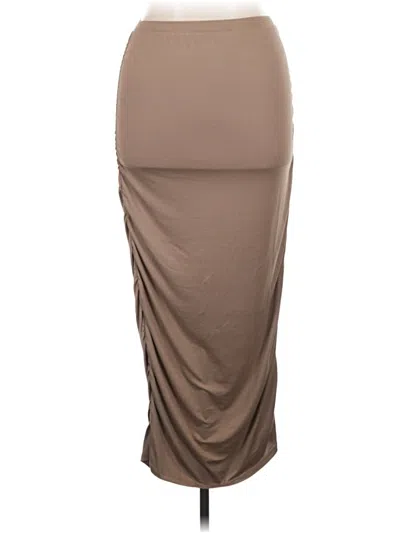 Pre-owned Doublju Formal Skirt In Tan