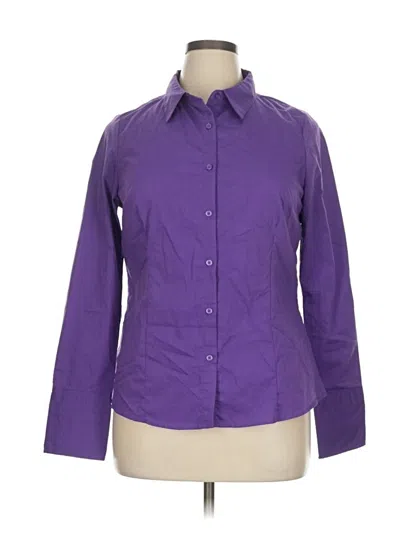 Pre-owned Doublju Long Sleeve Button Down Shirt In Purple