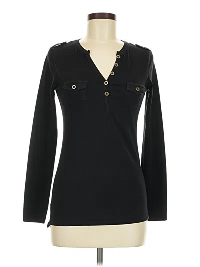 Pre-owned Doublju Long Sleeve Henley Shirt In Black