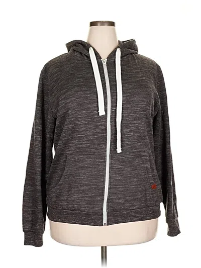 Pre-owned Doublju Zip Up Hoodie In Gray