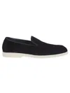 Doucal's Moccasin Shoes With Smooth Suede Finish In Black