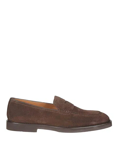 Doucal's Brown Suede Moccasins