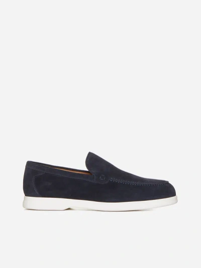 Doucal's Adler Suede Loafers In Blue,white