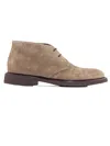 Doucal's Cappuccino Suede Ankle Boots In Beige