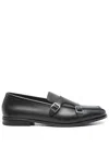 Doucal's Double-buckle Leather Monk Shoes