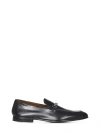 DOUCAL'S BLACK LEATHER LOAFERS