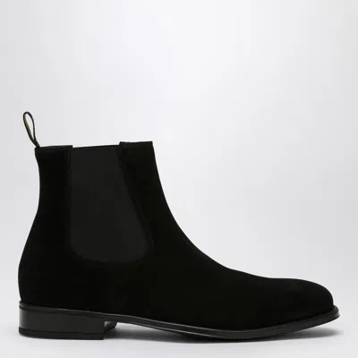 DOUCAL'S BLACK SUEDE ANKLE BOOT