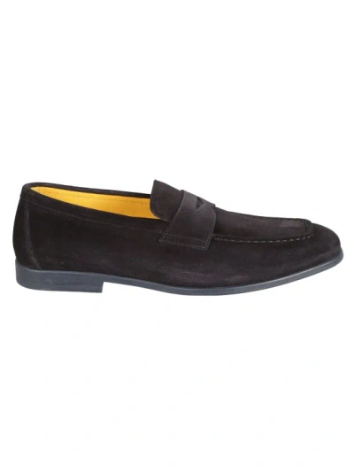 Doucal's Blue Loafers In Black