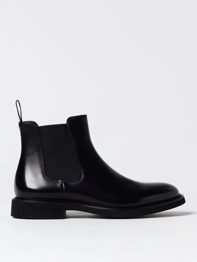 Doucal's Spazzolato Leather Chelsea Boots In Black