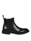 DOUCAL'S DOUCALS BLACK LEATHER CHELSEA  BOOTS