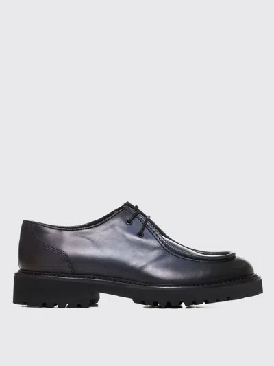 Doucal's Lacing Casual Shoes In Indigo+f.do Nero