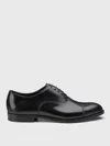 Doucal's High-shine Black Oxford Shoes With Lace-up Fastening In Black