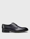 Doucal's Man Lace-up Shoes Midnight Blue Size 8 Calfskin In Blau