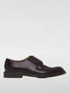 Doucal's Black Classic Oxford Shoes In Calf Leather Man In Burgunderrot