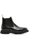 DOUCAL'S BROGUE-TRIM ANKLE BOOTS