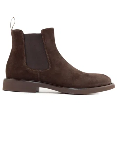 DOUCAL'S BROWN SUEDE BEATLES ANKLE BOOT