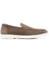 Doucal's Suede Loafers In Brown