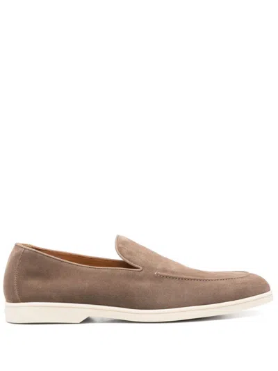 DOUCAL'S BROWN SUEDE LOAFERS