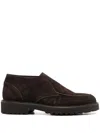 Doucal's Dark Brown Suede Slip-on Ankle Boots In Brown