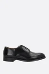 Doucal's Classic Black Derby Shoes Polished Finish In Calf Leather Man In Nero