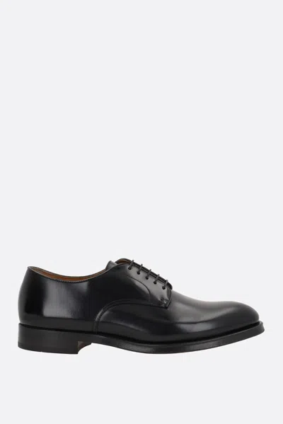 DOUCAL'S BRUSHED LEATHER DERBY SHOES