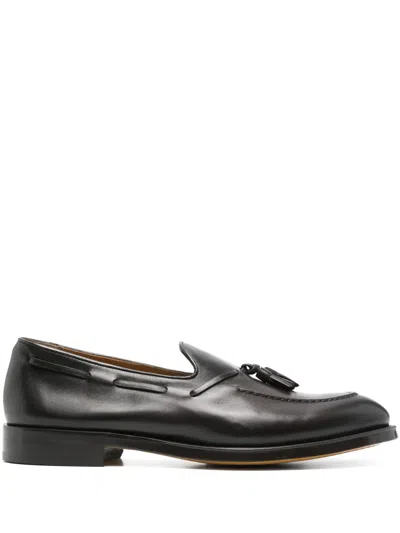 DOUCAL'S BRUSHED-LEATHER LOAFERS