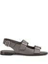 Doucal's Buckled Sandals In Grey