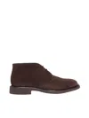 Doucal's Brown Mink Suede Ankle Boot In Brown