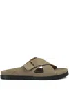 Doucal's Crossover-strap Slide Sandals In Green