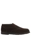 Doucal's Dark Brown Suede Slip-on Ankle Boots In Brown