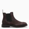 Doucal's Man Ankle Boots Dark Brown Size 8.5 Leather In Marrone