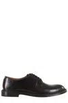 Doucal's Lace-up Leather Derby Shoes In Moro