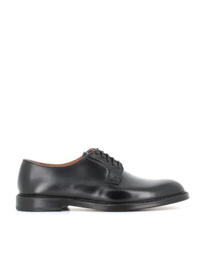Doucal's Leather Derby In Black