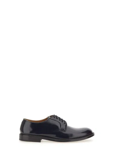 Doucal's Derby Calfskin Lace-ups In Black