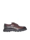 Doucal's Panelled Leather Brogues In Brown