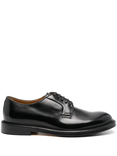 Doucal's Derby Lace Up Horse In Black Black