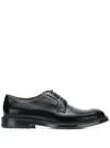DOUCAL'S BLACK LACE-UP SHOES IN LEATHER MAN
