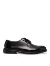 Doucal's Derby Lace-ups In Dark Brown Leather In Brown