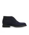 Doucal's Man Ankle Boots Midnight Blue Size 7 Leather In Black