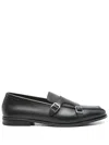 Doucal's Double-buckle Leather Monk Shoes