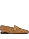 Doucal's Double-buckle Loafers In Walnut