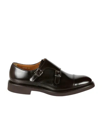 Doucal's Double-buckle Monk Shoes In Black