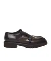 Doucal's Double-button Almond-toed Casual Shoes In Black