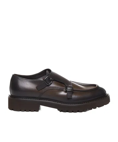 Doucal's Double-button Almond-toed Casual Shoes In Black