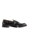 Doucal's Black Calf Leather Double-buckle Monk Shoes In Black