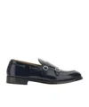 Doucal's Black Calf Leather Double-buckle Monk Shoes In Black