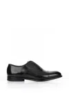 Doucal's High-shine Black Oxford Shoes With Lace-up Fastening In Black
