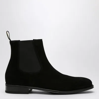 Doucal's Black Suede Ankle Boot
